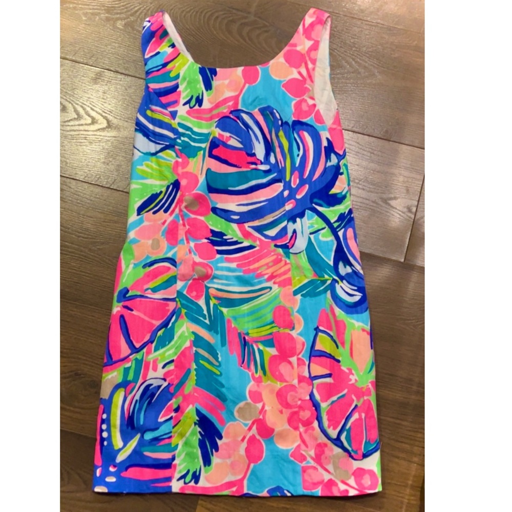 GORGEOUS Lilly Pulitzer Cathy Midi Shift Dress in Exotic Garden Floral print 🌺🌴
